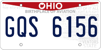 OH license plate GQS6156
