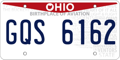 OH license plate GQS6162