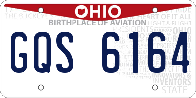 OH license plate GQS6164