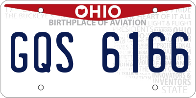 OH license plate GQS6166