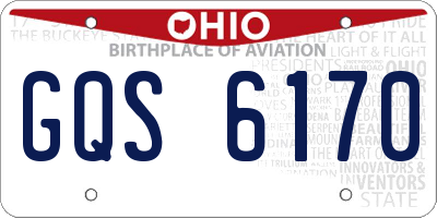 OH license plate GQS6170