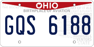 OH license plate GQS6188