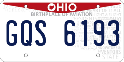 OH license plate GQS6193