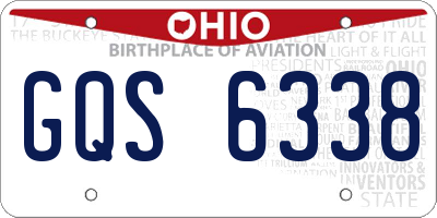 OH license plate GQS6338