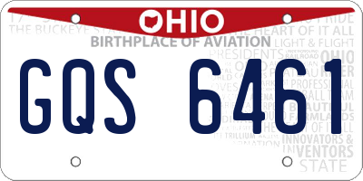 OH license plate GQS6461