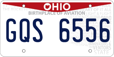 OH license plate GQS6556
