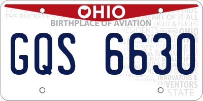 OH license plate GQS6630