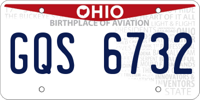 OH license plate GQS6732