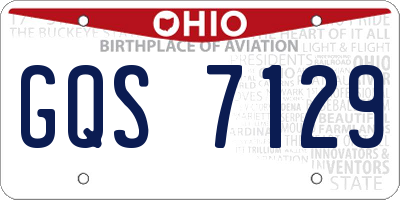 OH license plate GQS7129
