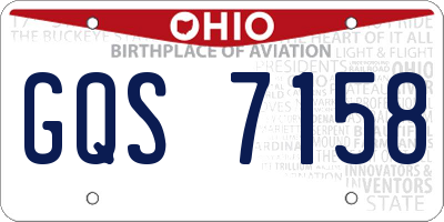 OH license plate GQS7158