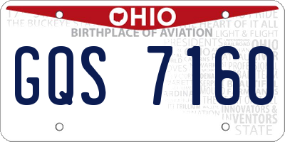 OH license plate GQS7160