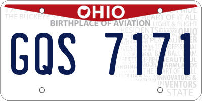 OH license plate GQS7171