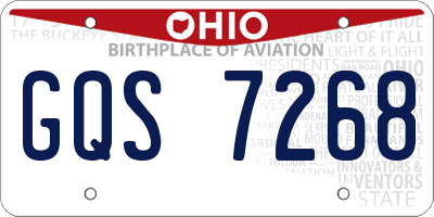 OH license plate GQS7268