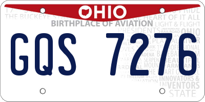 OH license plate GQS7276
