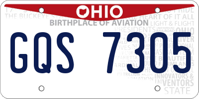 OH license plate GQS7305