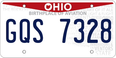 OH license plate GQS7328