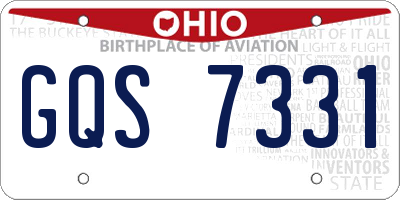 OH license plate GQS7331