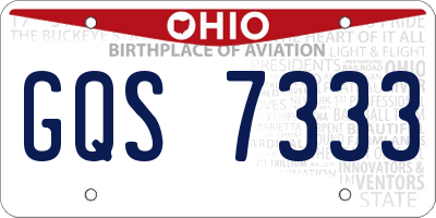 OH license plate GQS7333