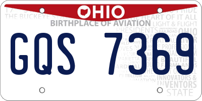 OH license plate GQS7369