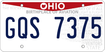 OH license plate GQS7375