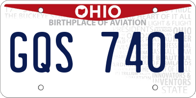 OH license plate GQS7401