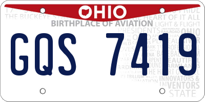 OH license plate GQS7419