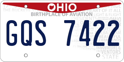 OH license plate GQS7422