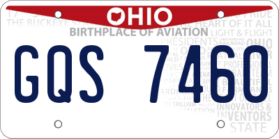 OH license plate GQS7460