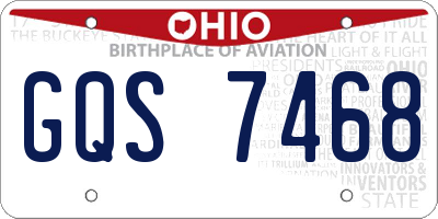 OH license plate GQS7468