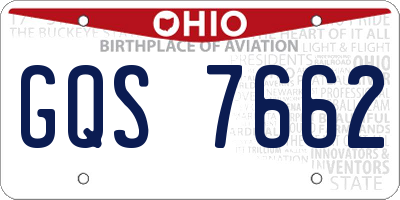 OH license plate GQS7662
