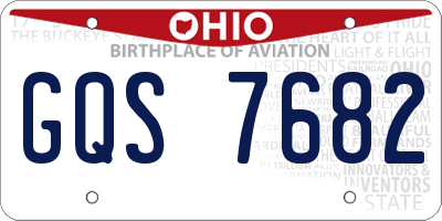 OH license plate GQS7682