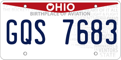OH license plate GQS7683