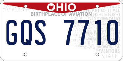 OH license plate GQS7710
