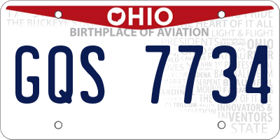 OH license plate GQS7734