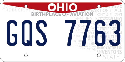 OH license plate GQS7763