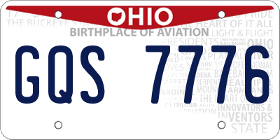 OH license plate GQS7776