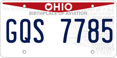 OH license plate GQS7785