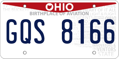 OH license plate GQS8166
