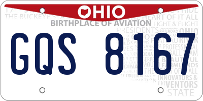 OH license plate GQS8167
