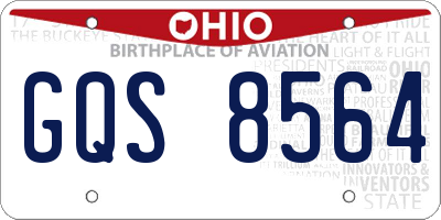 OH license plate GQS8564