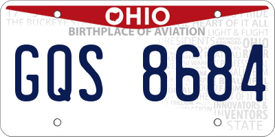 OH license plate GQS8684