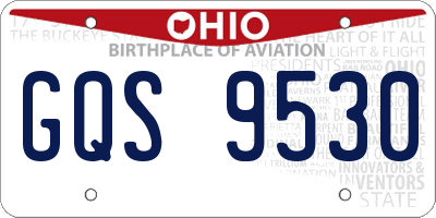 OH license plate GQS9530
