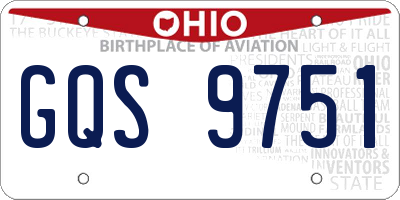 OH license plate GQS9751