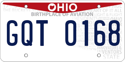 OH license plate GQT0168