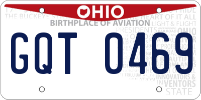 OH license plate GQT0469