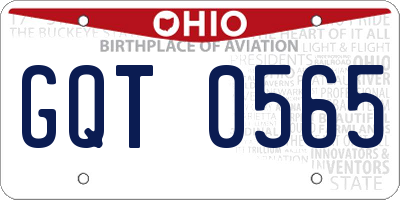 OH license plate GQT0565