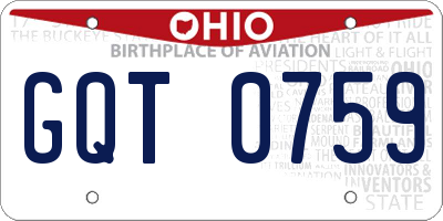 OH license plate GQT0759