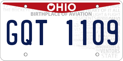 OH license plate GQT1109