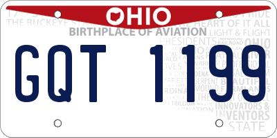 OH license plate GQT1199