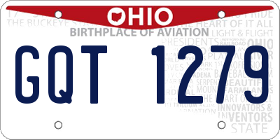 OH license plate GQT1279